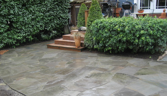 Stone patio and deck