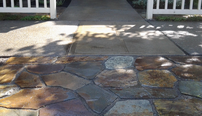 Flagstone walkway